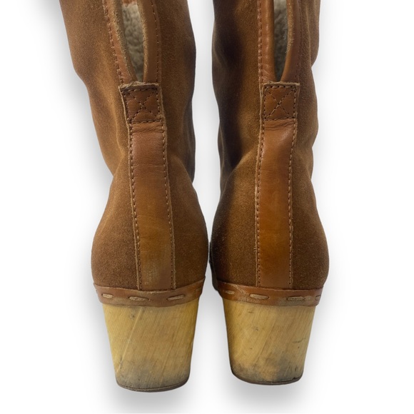 Frye & Co Odessa Cuff‎ Winter Boots Size 8 Caramel Brown Leather Pull On 0211 - Picture 5 of 11